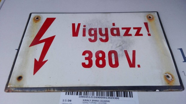 Zomnc tbla Vigyzz 380 volt ! rgi eredeti retro db