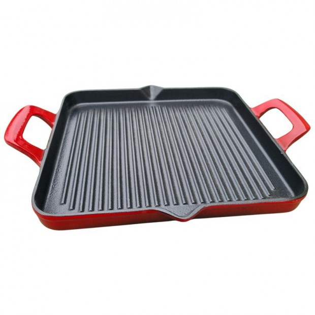 Zom�ncozott �nt�ttvas grill serpeny� 29 cm