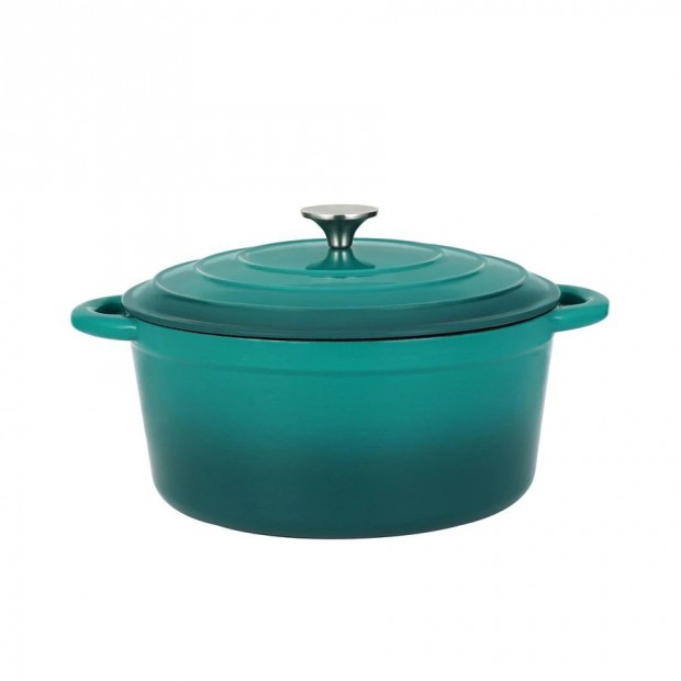 Zom�ncozott �nt�ttvas l�bas 28 cm  t�rkizk�k