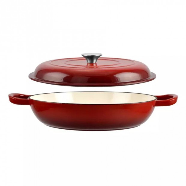 Zom�ncozott �nt�ttvas szelets�t� 27cm piros