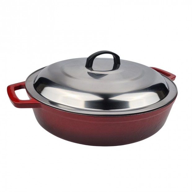 Zom�ncozott �nt�ttvas szelets�t� fed�vel 40cm