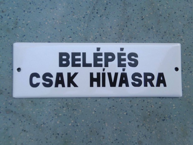 Zománctábla lakberendezés 10x30cm vintage antik