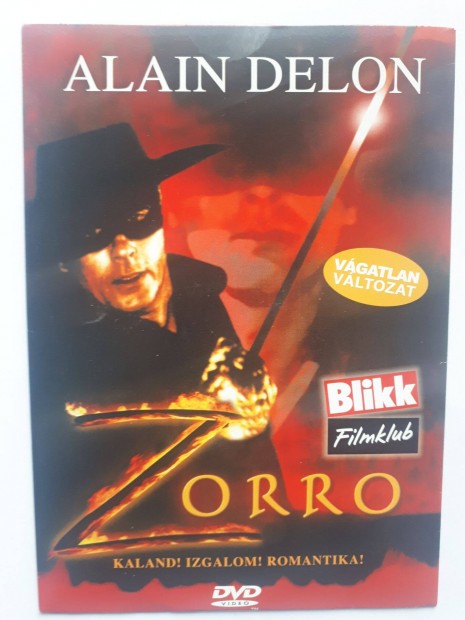 Zorro (Alain Delon) - paprtokos DVD (posta 255 Ft)