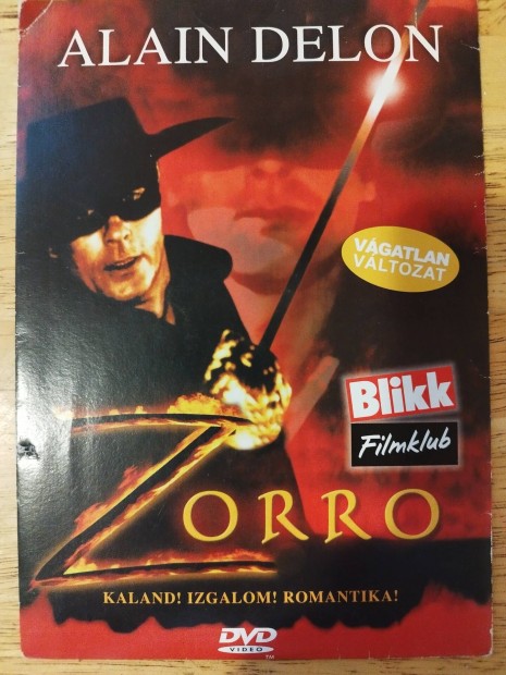 Zorro papírtokos dvd Alain Delon Vágatlan változat 