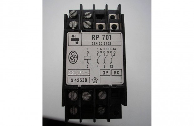 Zpa RP 701 rel , 220 V AC , 3 morse , hasznlt