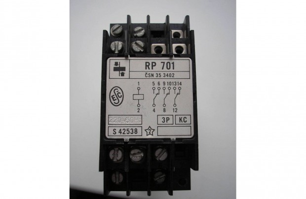 Zpa RP 701 rel , 220 V AC , 3 morse , hasznlt