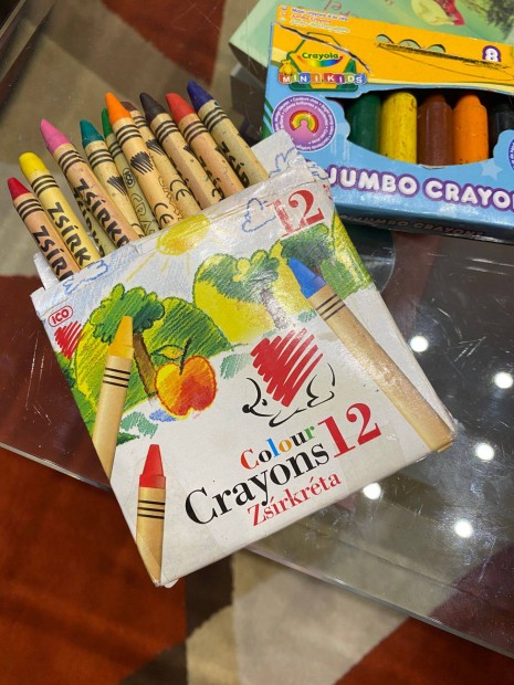 Zsrkrta csomag: Crayola 8 db sznes tmzsi / ICO Sni Crayons 36 db