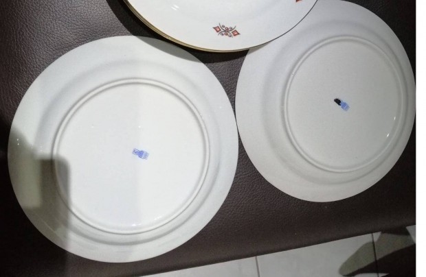 Zsolnai porcelán készlet lapos tányér ,újszerű ,6db