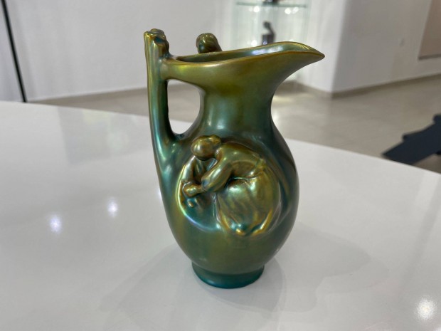 Zsolnay arats szecesszis vza eozin porceln figura antik