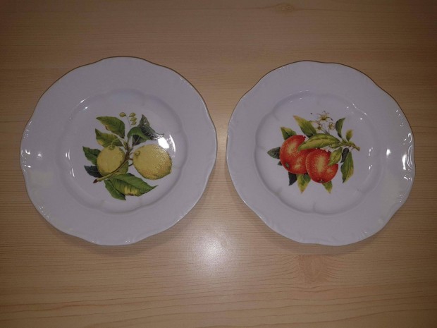 Zsolnay gyümölcs mintás kistányérok / süteményes tányérok