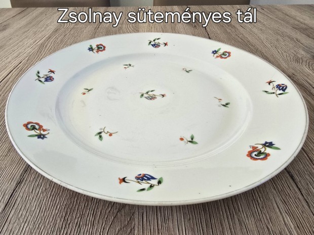 Zsolnay nagy süteményes tányér