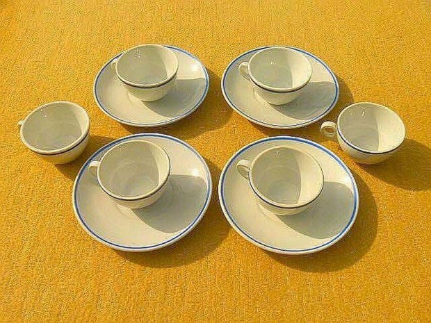 Zsolnay porcelán kávés készlet - Jelzett