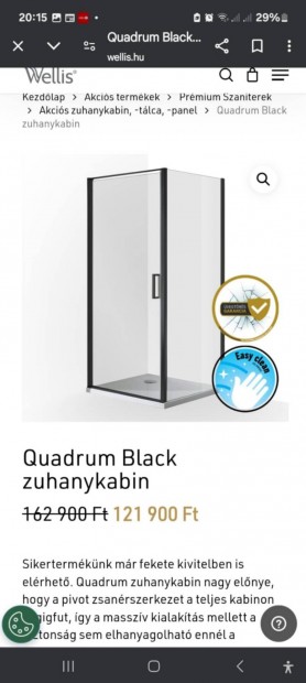 Zuhanykabin Quadrum Black