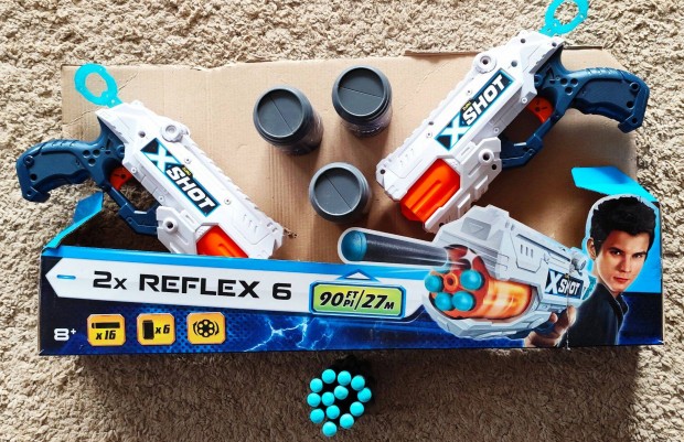 Zuru X-Shot Reflex 6 szivacs lv pisztoly, 2db