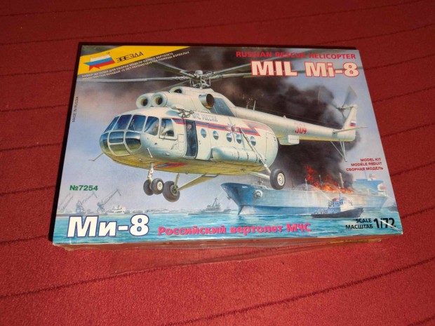 Zvezda MIL Mi-8 rescue helicopter 1:72 makett helikopter (7254) (bonta