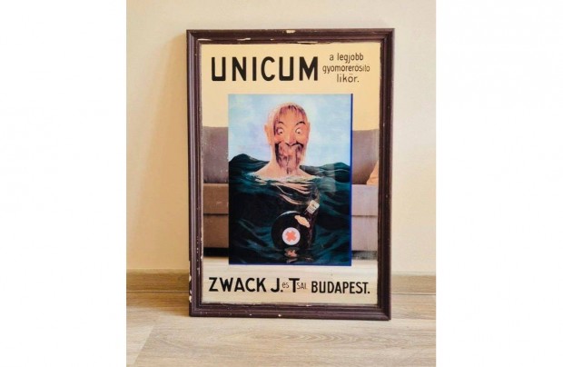 Zwack Unicum tükrös kép, reklámtábla