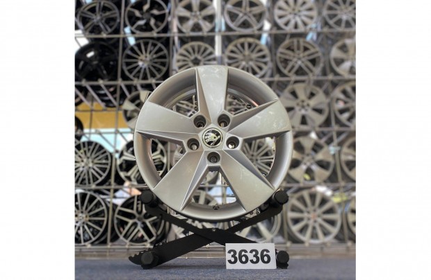 (3636) Skoda 16 gyári alufelni felni, 5x112, Octavia