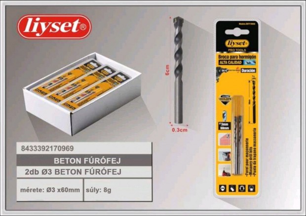 3 mm beton frfej, 2 db-os