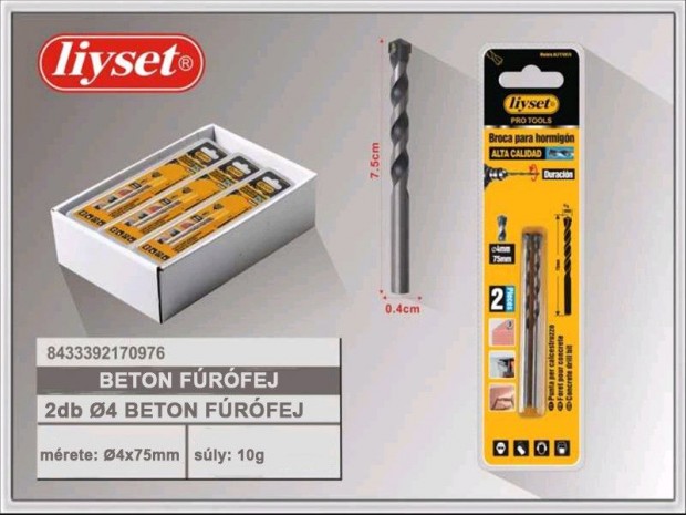 4 mm beton frfej, 2db-os