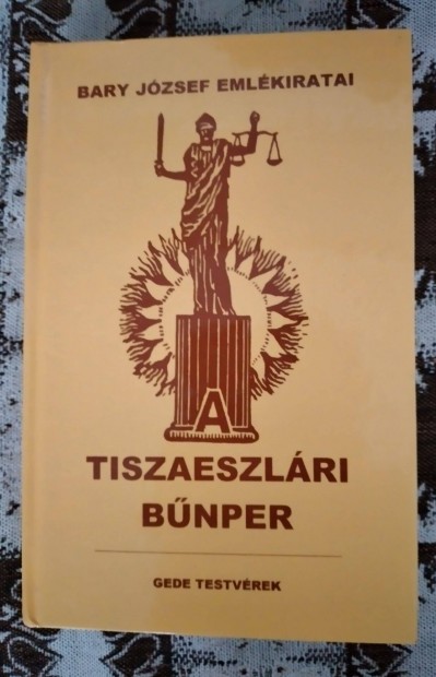 "A tiszaeszlri bnper" c. knyv elad Egerben