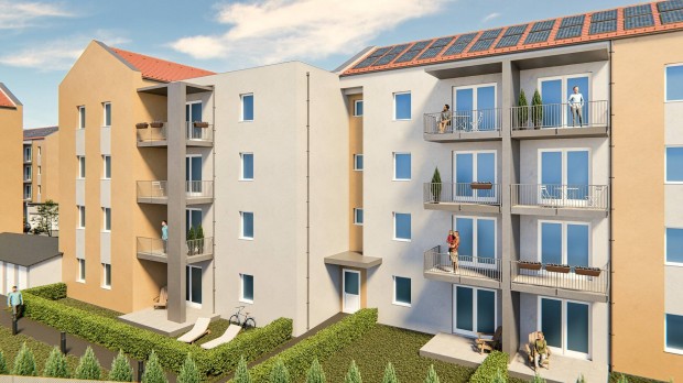 "B" �p�let. 2. emelet, 47 m2, 1+1 szob�s, 7 m2 erk�ly, A++!