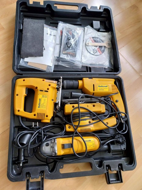 "Bullcraft" elektromos szerszám készlet, bőröndbe