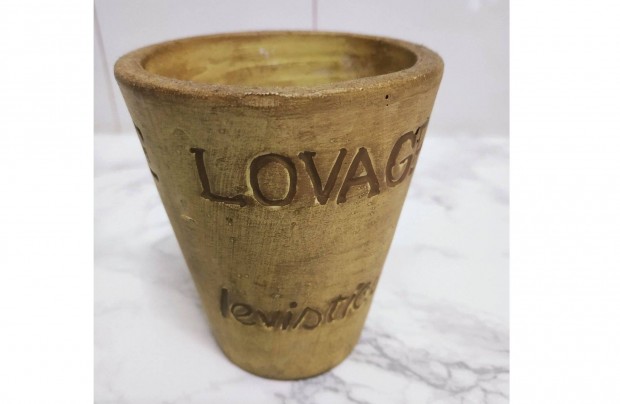 'Lovage' levistricum officinale' felirat, kismret, rusztikus kasp