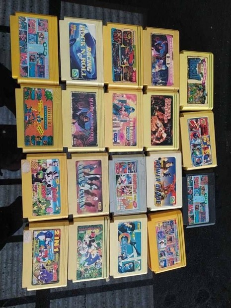 "Nintendó" sarga kazetta egyben megvasarolható! 19 db