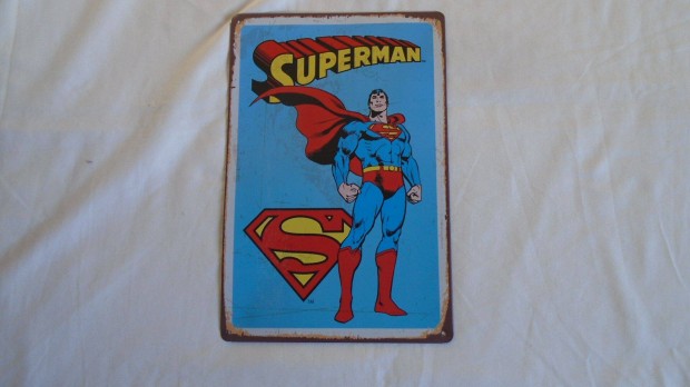"Superman" - Retro fm tbla - eredeti - 40 x 31,5 cm-es Gyjtknek!