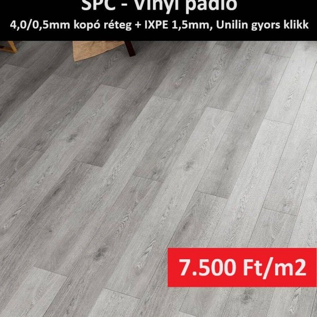 "Szrke Acltenger" Prmium SPC - Vinyl Lamint R! 2,25 m2/csomag