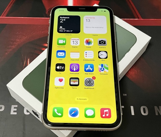 | Iphone 11 128GB | Fuggetlen | Ujszeru allapot | Hibatlan mukodes