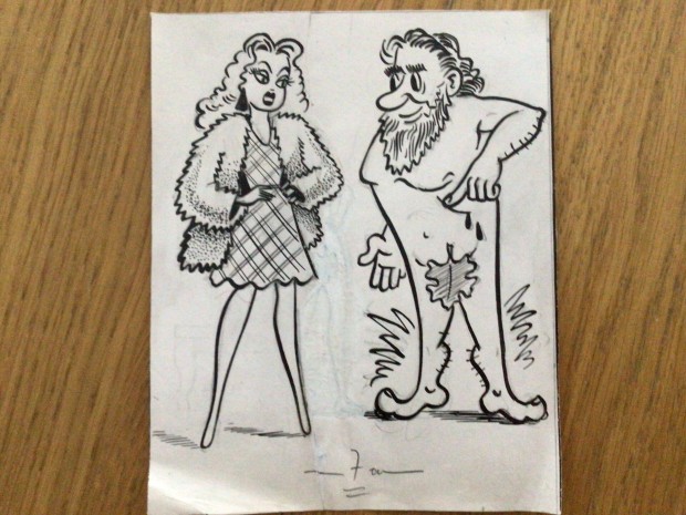 " Mibl?" Eredeti karikatra rajza a Szabad Szj c. lapba 17 x 13.5 cm