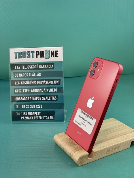 !! 1 V GARANCIA !! Apple Iphone 12 Piros 64GB &#8211; K3232 &#8211;