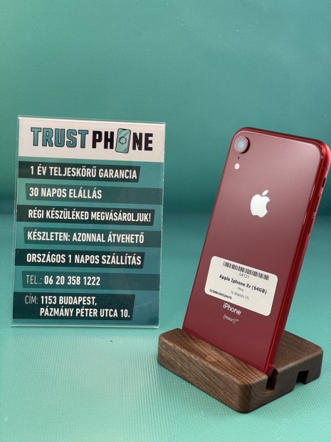 !! 1 V GARANCIA !! Apple Iphone XR Piros 64GB &#8211; K4121 &#8211;