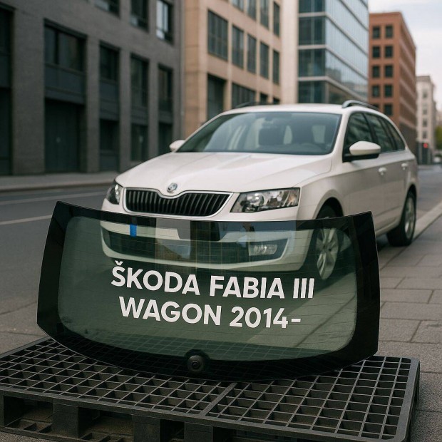 ©koda Fabia III Combi (Wagon) 2014- hátsó szélvédő 6V9845049