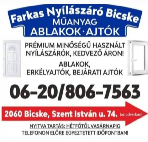 akcis bontott manyag ablakok