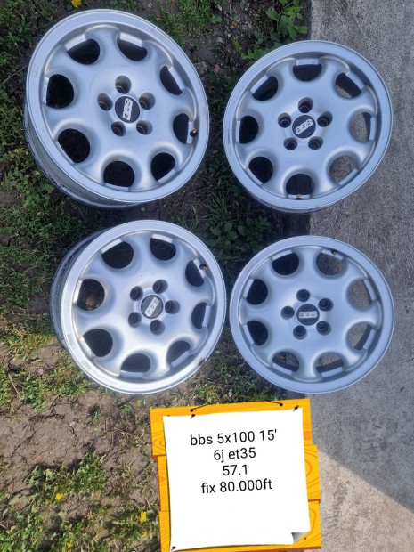 bbs vw 5x100 15 col alufelni szett 