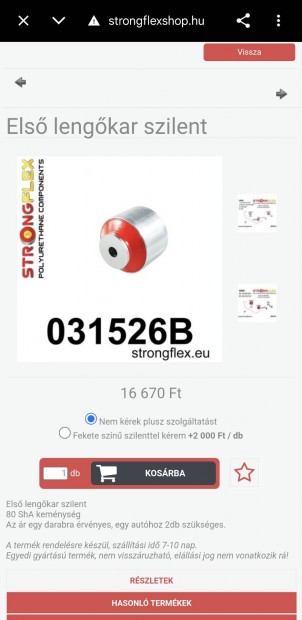 bmw E91 els� leg�kar szilent (strongflex)