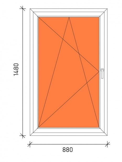 bontatlan 90x150 cm bukó-nyíló ablak , redőnnyel , rovarhálóval