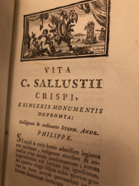 crispi sallustii opera 1776 / antik knyv 