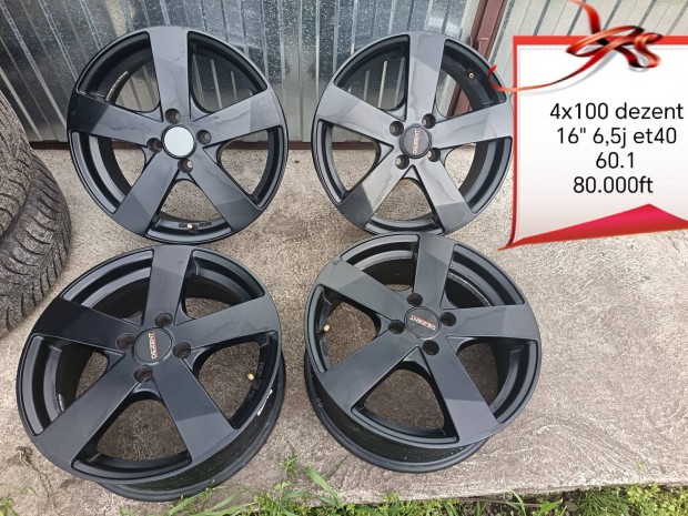 dezent 4x100 16 col alufelni szett 