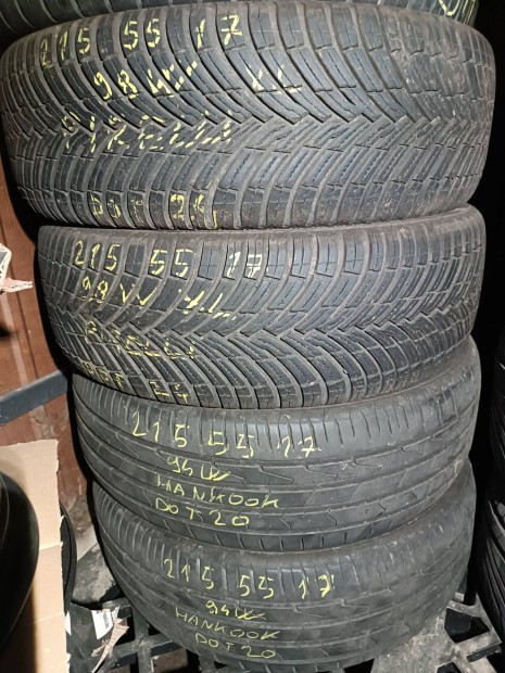 eladó nyári 215/55 R17 gumik Hankook, Pirelli