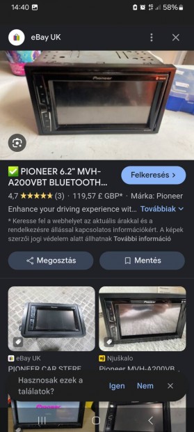 eladó pioneer 2dines fejetseg tökéletesen működik ár alatt eladó.