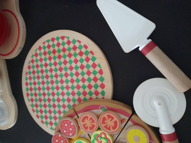 fa e műanyag konyhai játékok pizza mixer kenyérpirító