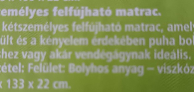 felfújható matrac
