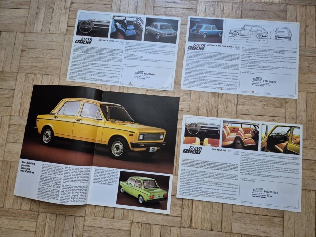 fiat 128 eredeti prospektus katalógus steyr