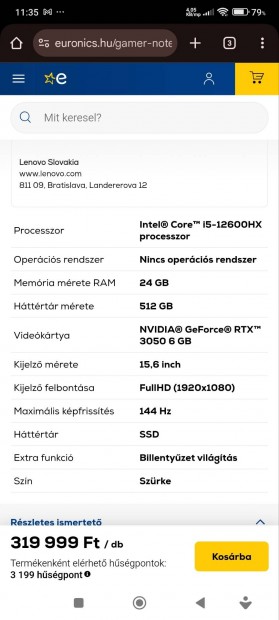 gamer laptop garanciás