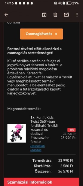 gyermek tricikli 
