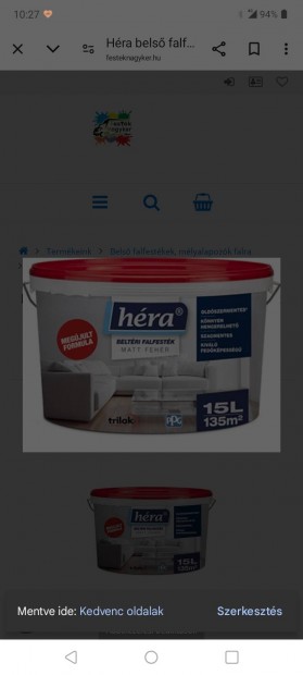 héra 15l es festék