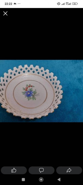 holóházi Zsolnai porcelán ékszertartó tál